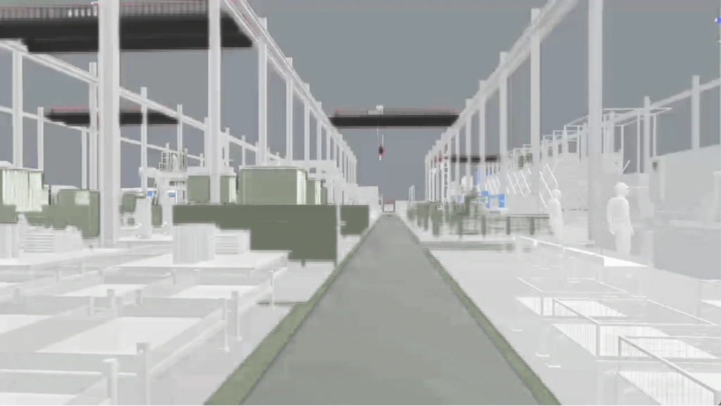 KUNWU manufacturing line simulation scene